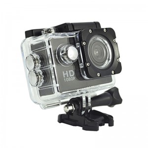 Φορητή φωτογραφική μηχανή δράσης Real HD 720P 140 μοιρών Προβολή γωνίας οθόνης 2.0 ιντσών D12A